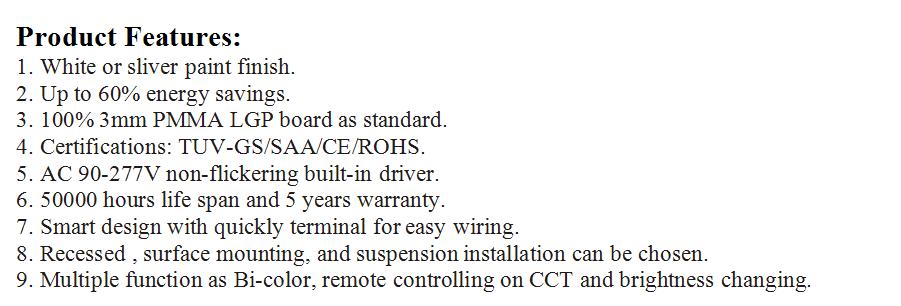 TOPPO Remote Control Series Led Panel Light PF9.5