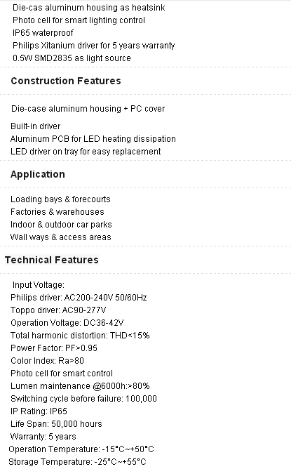 Outdoor Energy Saving Smart Wall Mount Led Light Fixtures Wall Pack